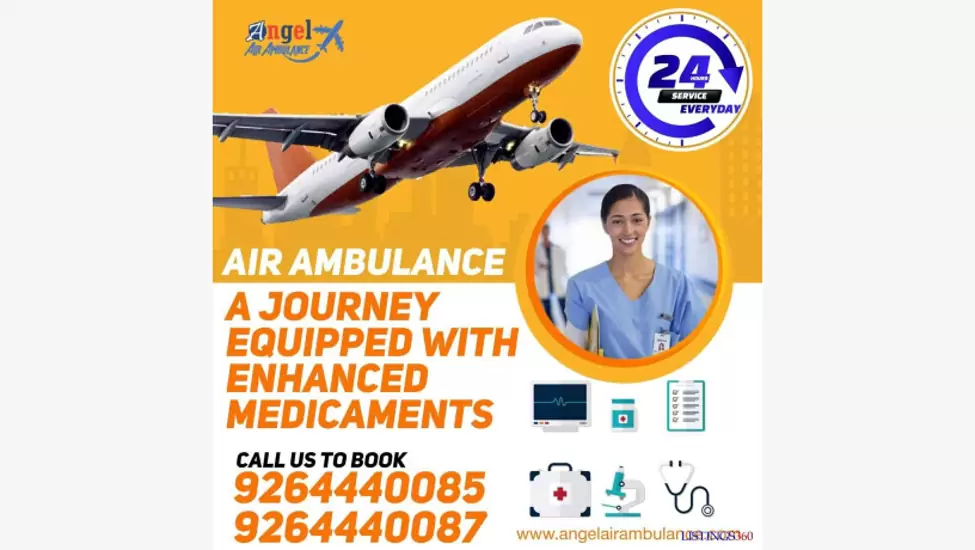 Get the Quality Class Air Ambulance Service In Guwahati via Angel at Low Cost