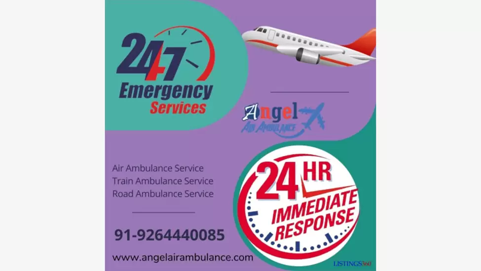 Use the Finest Medical Air Ambulance Service In Raipur via Angel at Genuine Cost