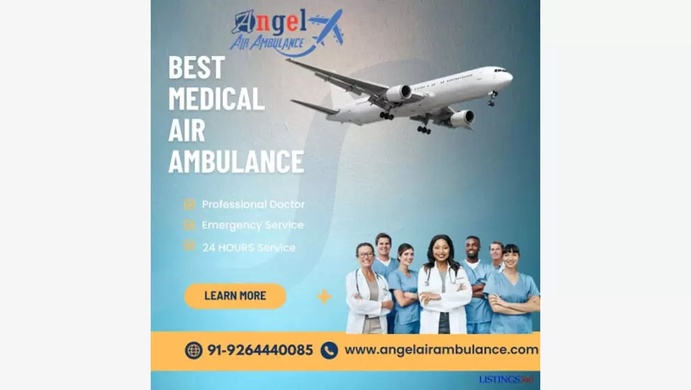 Advanced Life-Saving Flight by Angel Air Ambulance Service In Ranchi for Stress-Free Shifting